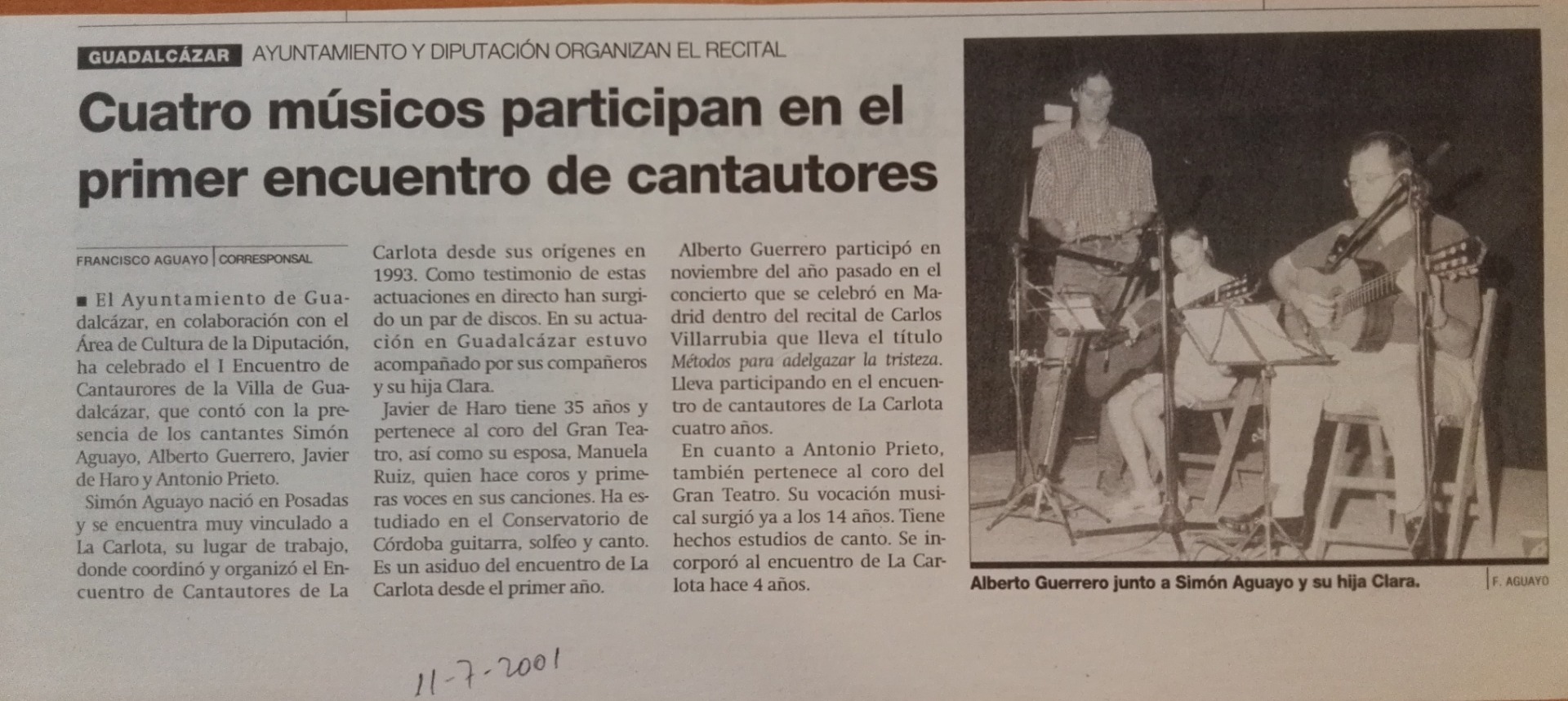 Recorte de prensa del Encuentro